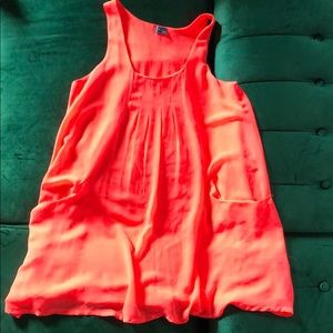 Neon Pink Dress with Pockets